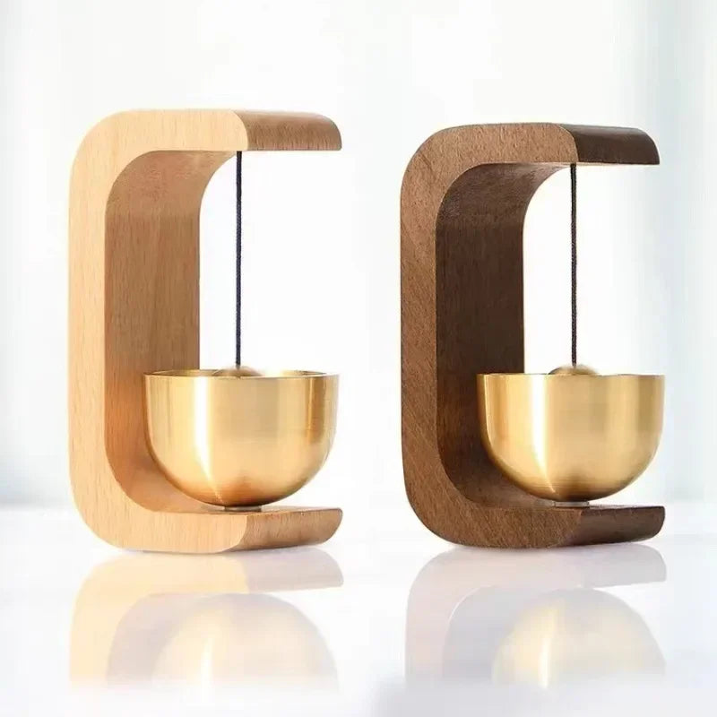 Wooden Wind Chimes Wireless  Doorbell Entrance Door Bell Decorative Wind Bell for Home Opening Hanging Decorations