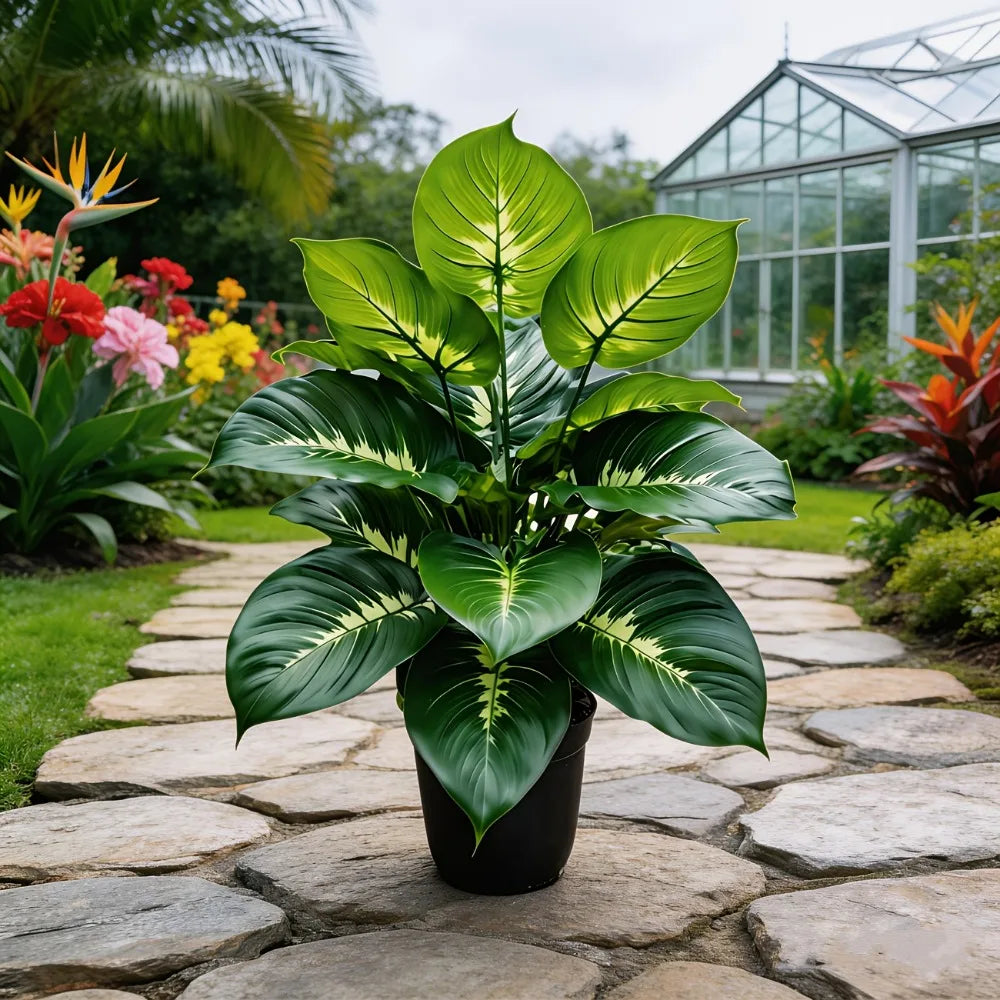 1pc Large Artificial Plant Resembling A Perennial Green Plant for Indoor and Outdoor Homes Courtyards Gardens Offices