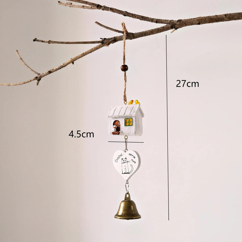 Cartoon Totoro Wind Chime  Resin Hanging Bell Creative Home Decor Wall Ornament Household Goods