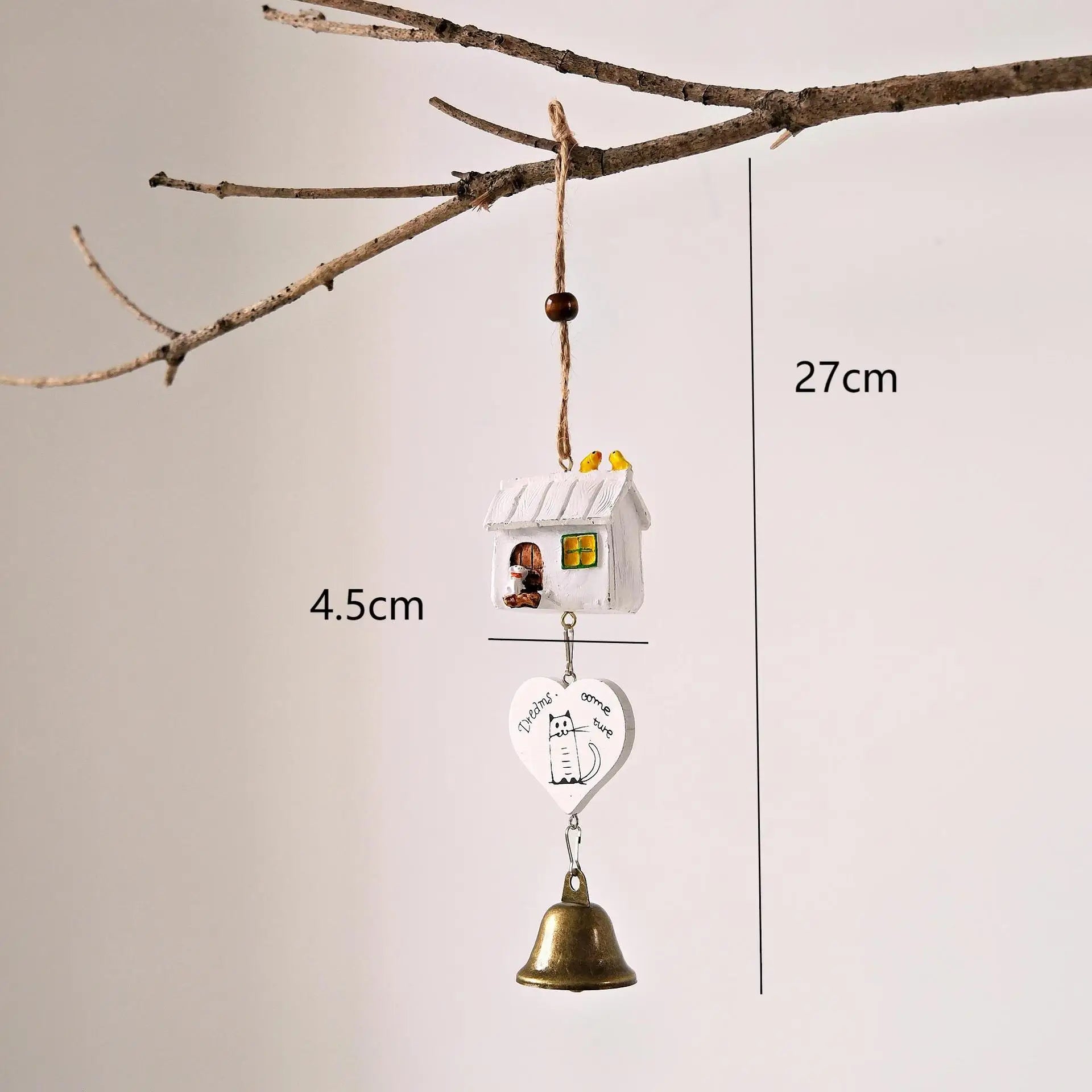 Cartoon Totoro Wind Chime  Resin Hanging Bell Creative Home Decor Wall Ornament Household Goods