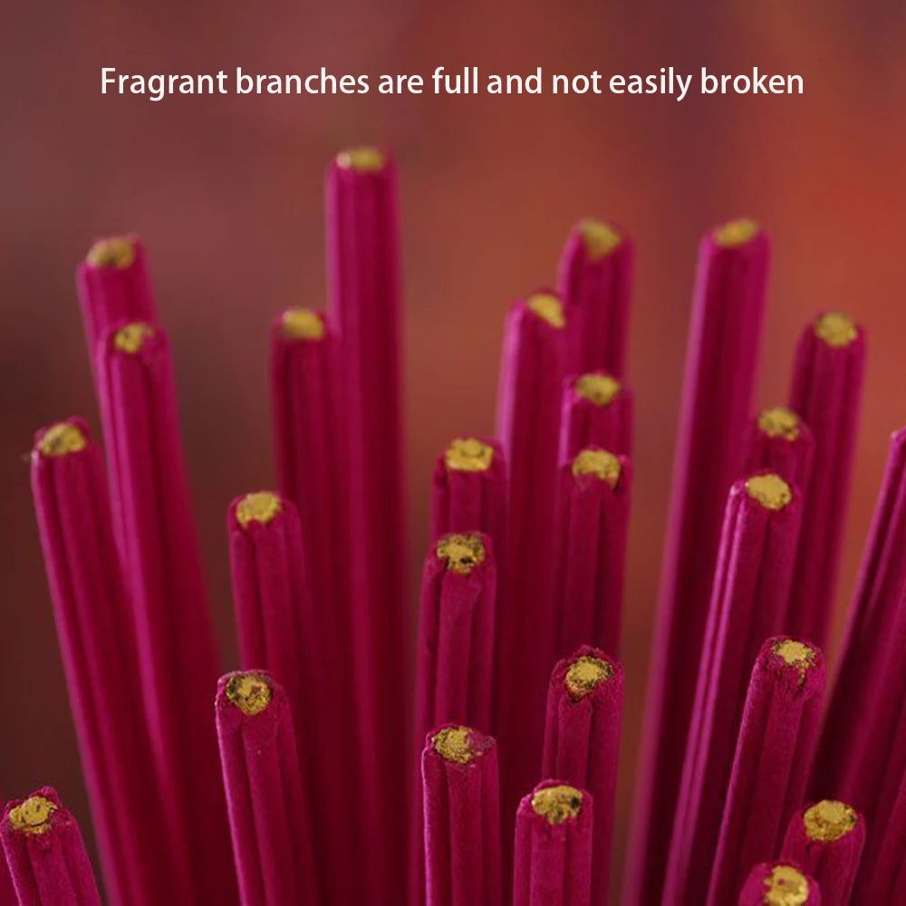 Wealth blooms incense sticks, Smokeless sandalwood for worship Buddha, Indoor bamboo stick incense, Blossoming flowers, 1-3packs