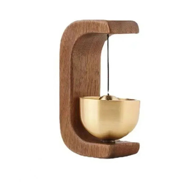 Japanese Wooden Wind Chime Doorbell   Wireless Entry Bell, Hanging Decorative Wind Bell for Home Welcome
