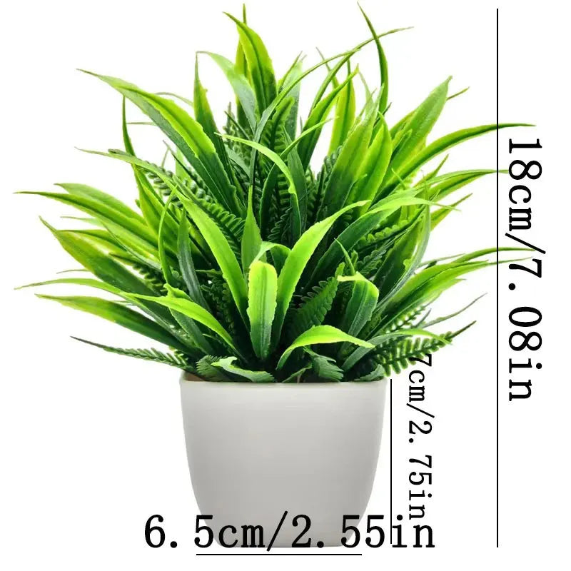 Artificial Bonsai Green Fake Plant Potted Plants Indoor and Outdoor Home Bedroom Decorations Living Room and Bedroom Decoration