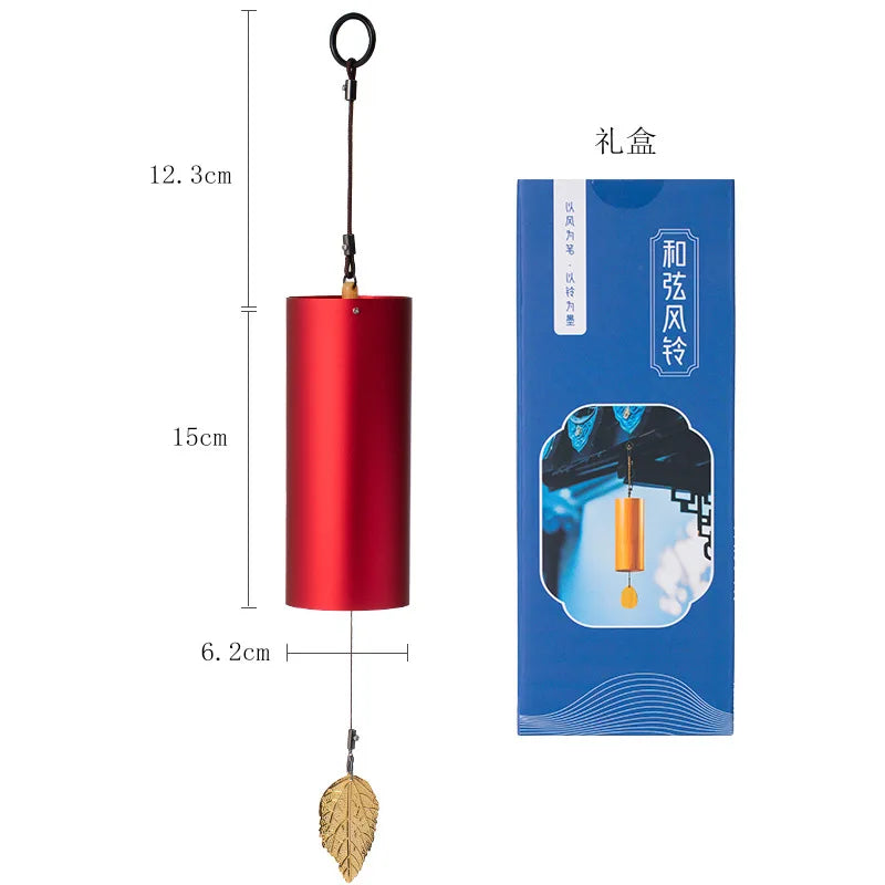 Healing Koshi Chime for Yoga & Meditation, Japanese Style Bamboo Hand-cranked Wind Chime, Zen Decor Metal Chord Chime Ornament