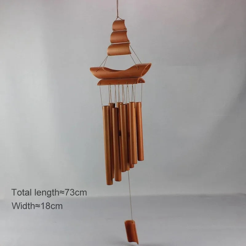 Natural Wind Chimes Handmade Tubes Bamboo Bell Outdoor Yard Garden Windchime Crafts  Indoors Pendant Balcony Home Hotel Decor