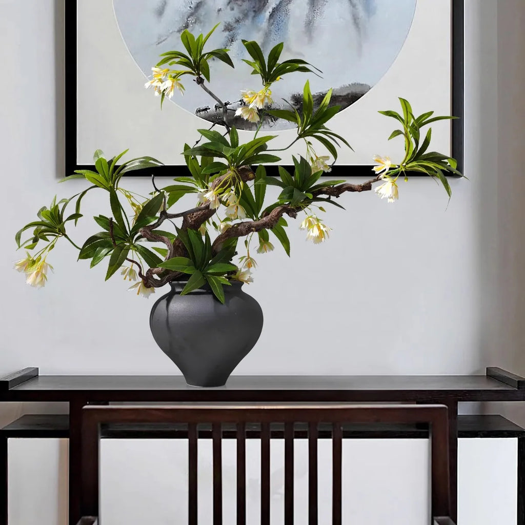 Not Real Plants with Vase Flower Artificial Plants and Flowers for Home Office Artificial Tree Desktop Ornaments