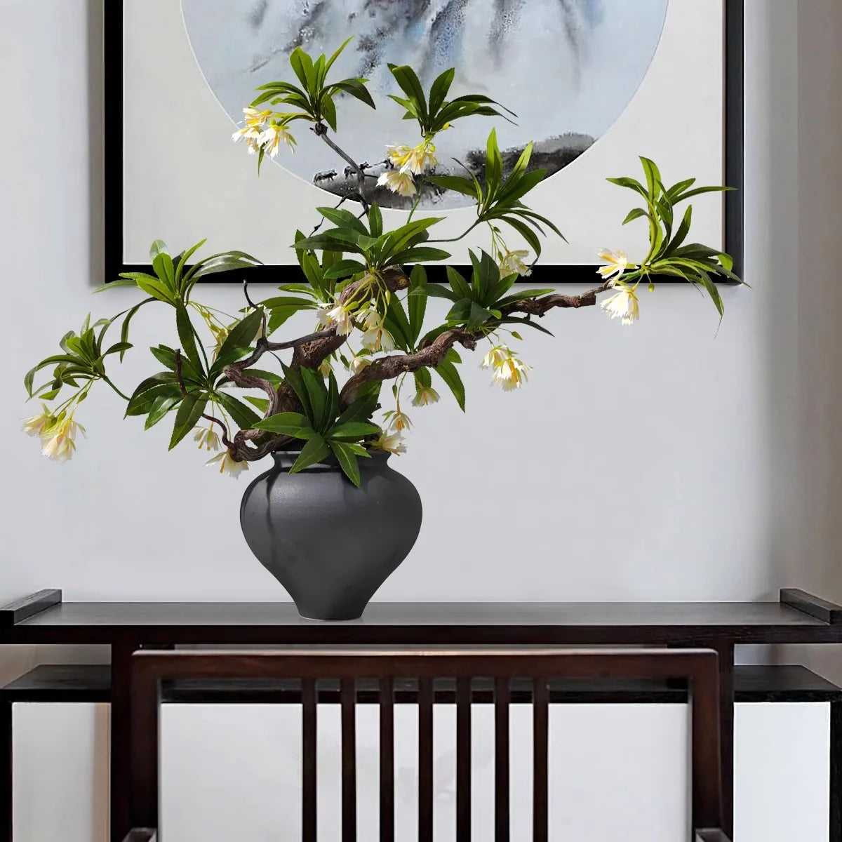 Not Real Plants with Vase Flower Artificial Plants and Flowers for Home Office Artificial Tree Desktop Ornaments
