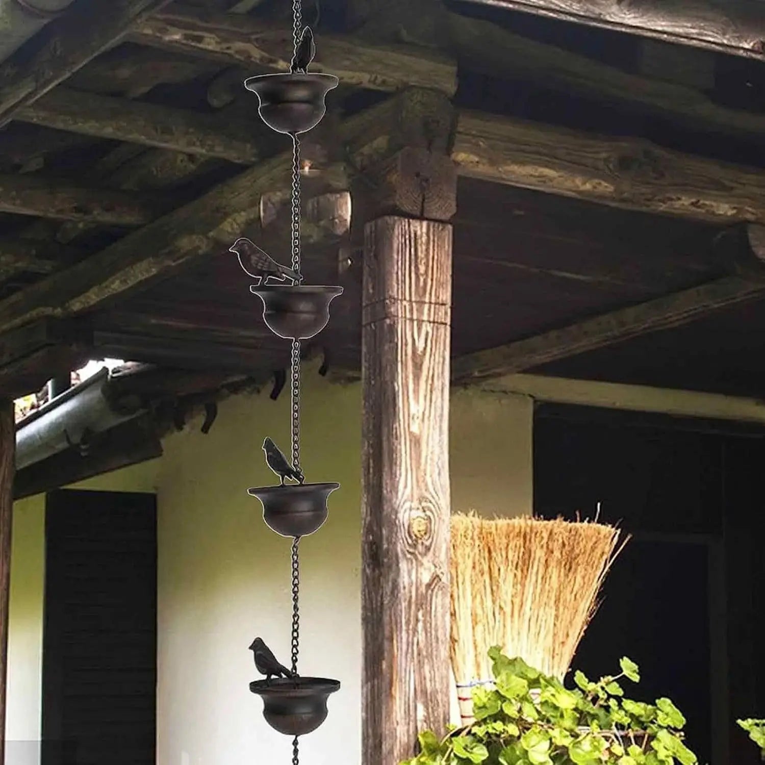 Decorative Rain Chains for Gutter Garden Waterfall Downspout Direct Water Flow Away from Foundation Patio Garden Landscape Decor