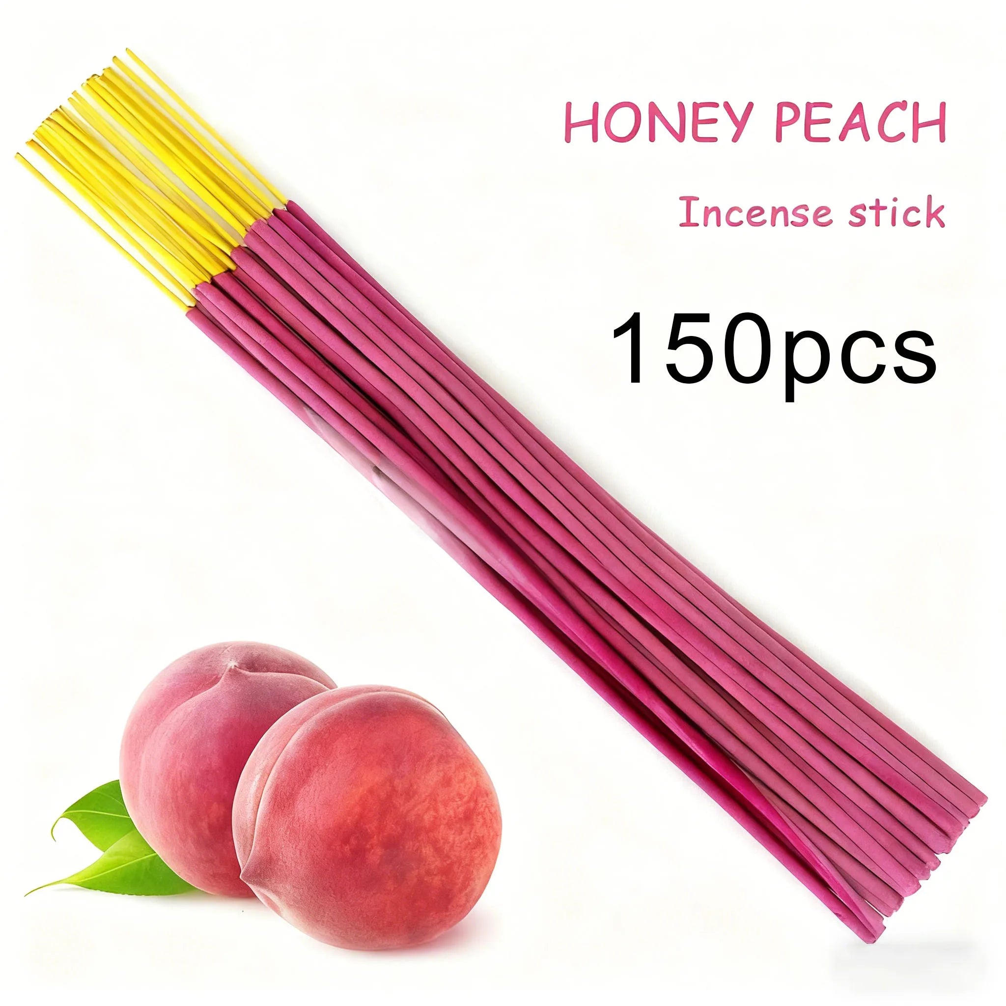 150 High-Quality Handmade Fruit-Flavored Incense Sticks, Strawberry, Peach, Watermelon, Cantaloupe, Orange, Grapefruit, with a Burning Time of up to 45 to 60 Minutes Suitable for Courtyards, Meditation, Fitness, Yoga, Hotels,