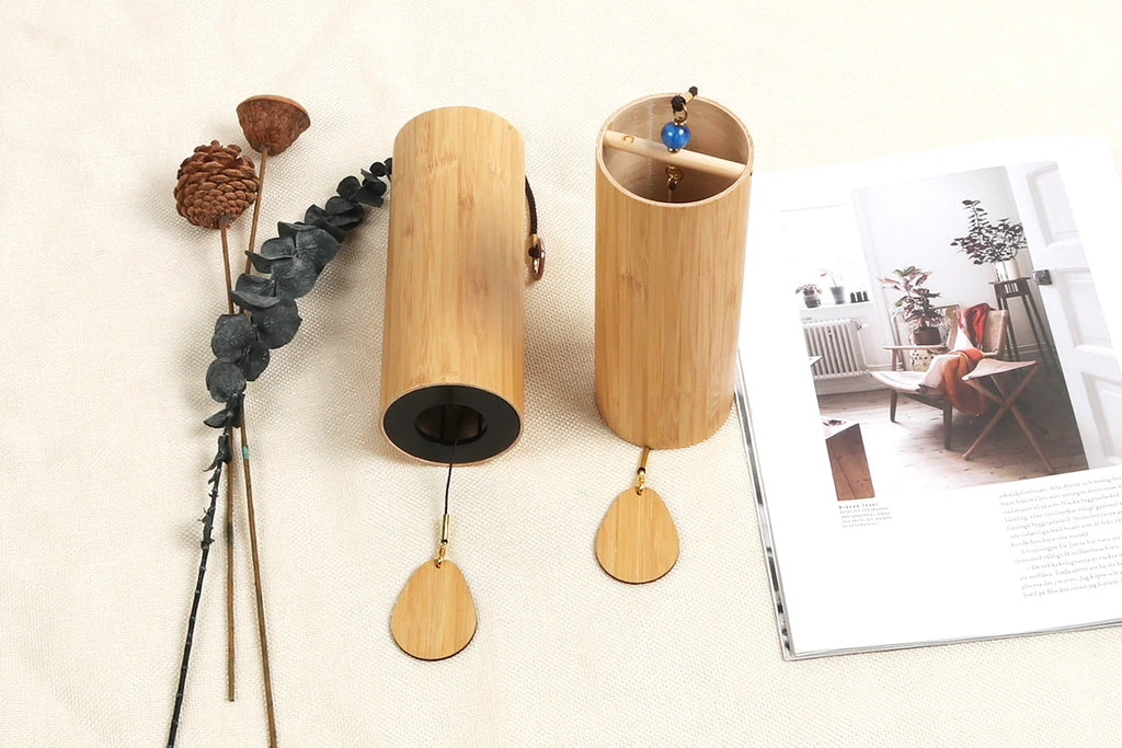 Bamboo Wind Chimes Chords Handmade Musical Windchime Sound Healing Wind Bell Musical Instruments Home Garden Patio Decoration