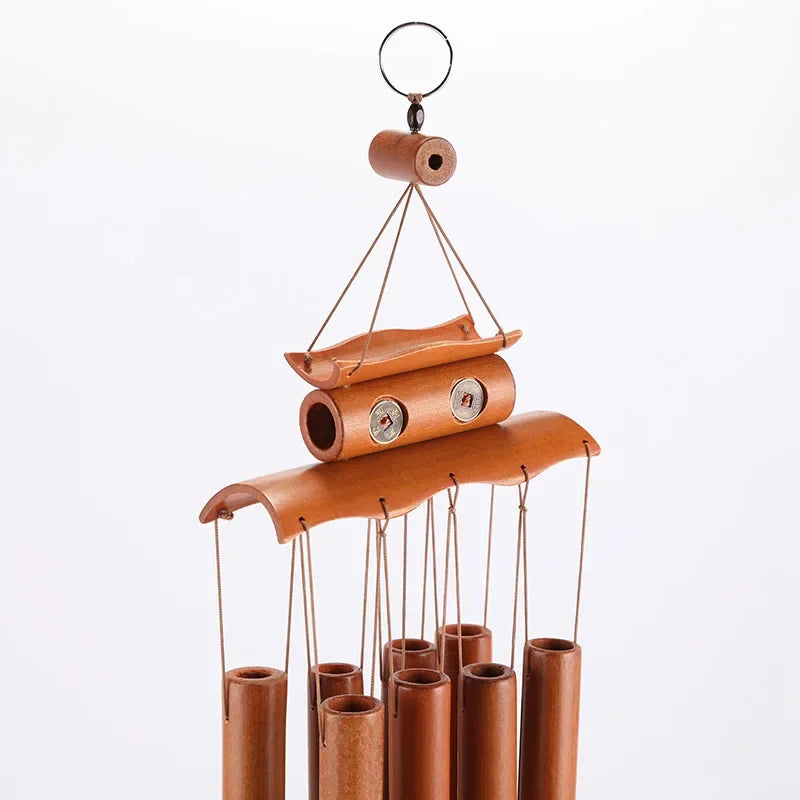 Natural Wind Chimes Handmade Tubes Bamboo Bell Outdoor Yard Garden Windchime Crafts  Indoors Pendant Balcony Home Hotel Decor