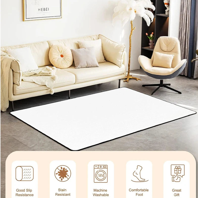 2D Waterfall Landscape Area Rug Realistic Forest Creek Nature Scenery Floor Mat Soft Non-Slip Home Decor Carpet for Living Room