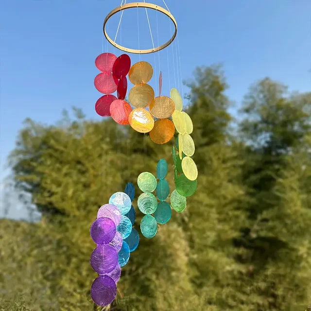 Natural Shell Wind Chimes Creative Dream Catcher Craft Outdoor Yard Welcome Guest Decoration Bedroom（Only wind chime pieces）