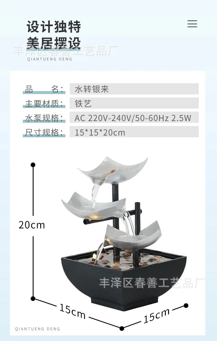 Water Decoration Tabletop Fountain Crafts Office Water Fountain Feng Shui Decoration Home Accessories