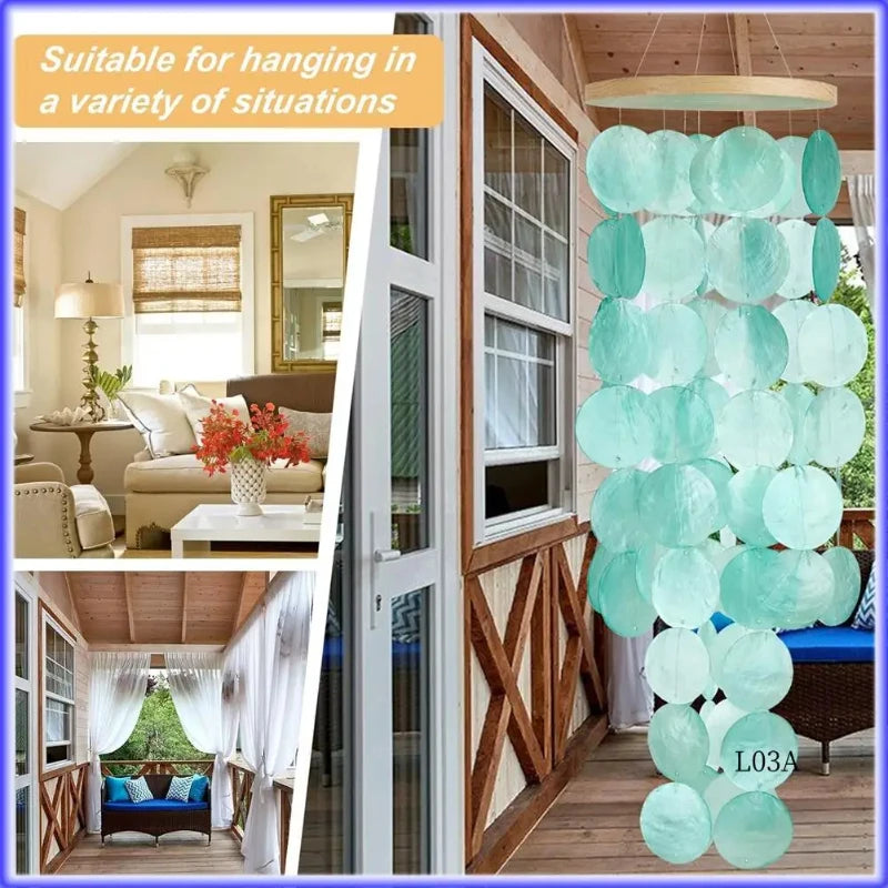 2025 Wonderful Wind Chimes For Outside - Shells Windchime Coastal Style Decor For Indoor/Outdoors, Garden Decor, Great For Women