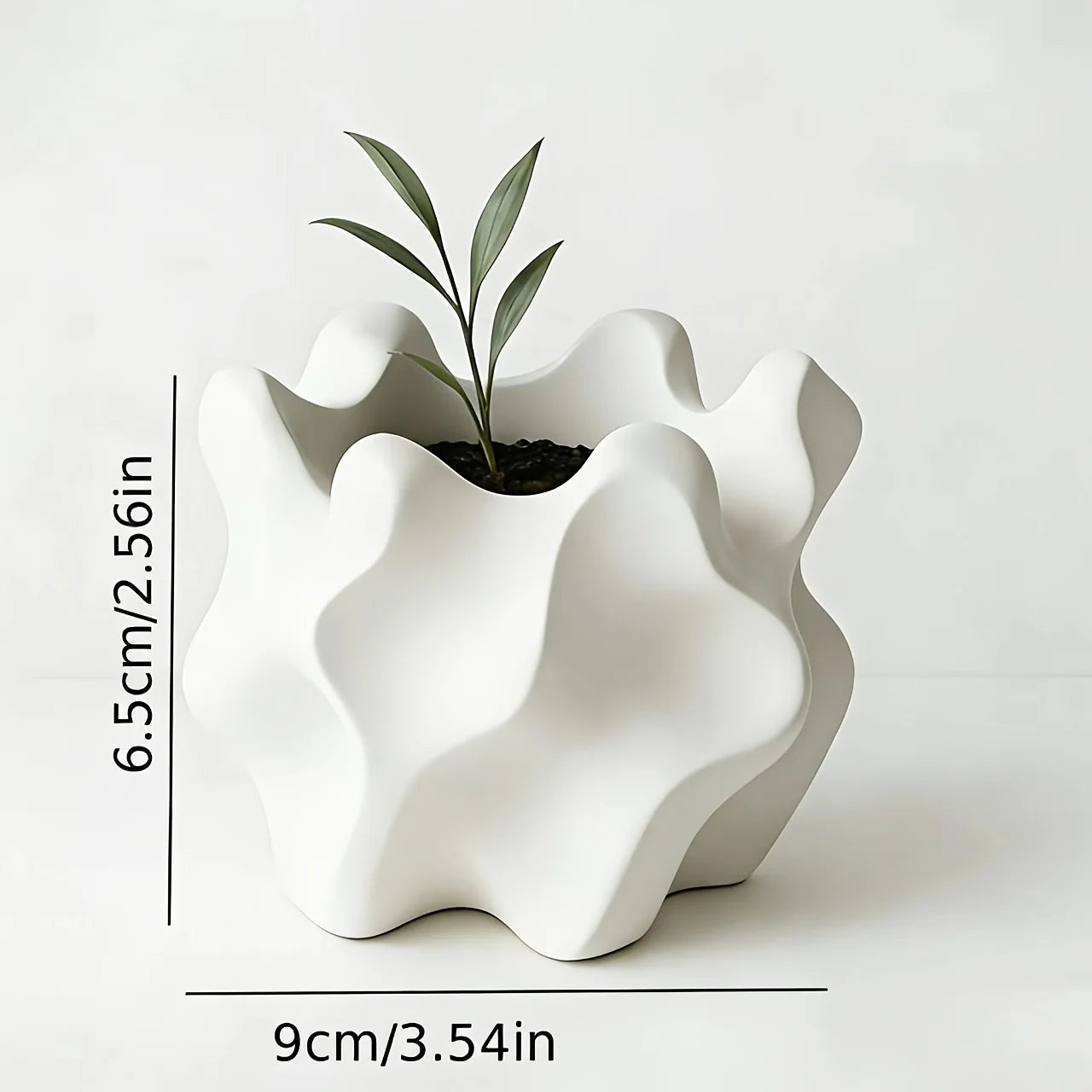 Modern Retro Geometric Indoor/Outdoor Planter Pot with Drainage Hole - Irregular Shaped Plant Pot,Suitable for Succulents
