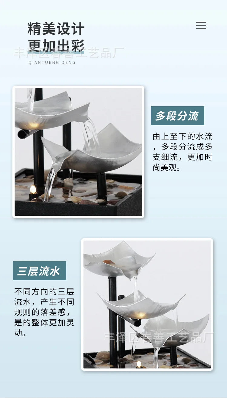 Water Decoration Tabletop Fountain Crafts Office Water Fountain Feng Shui Decoration Home Accessories