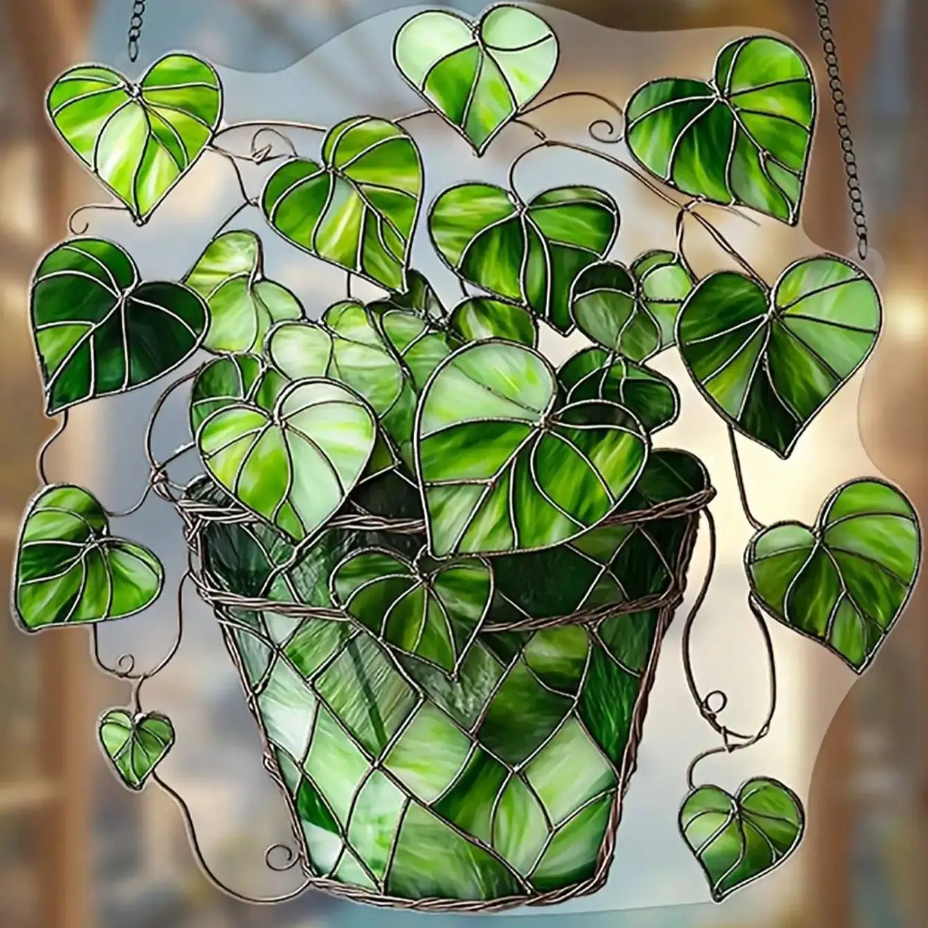 1 piece of green leafy plant sunshade, plant wall art, plant enthusiast gift, indoor garden decoration, home decoration