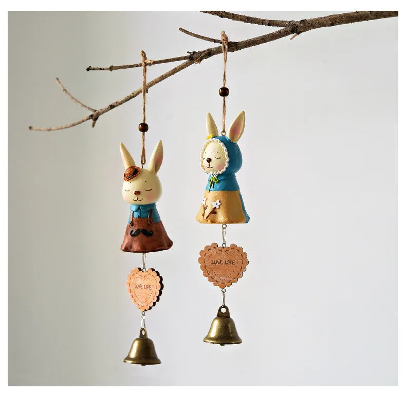 Cartoon Totoro Wind Chime  Resin Hanging Bell Creative Home Decor Wall Ornament Household Goods