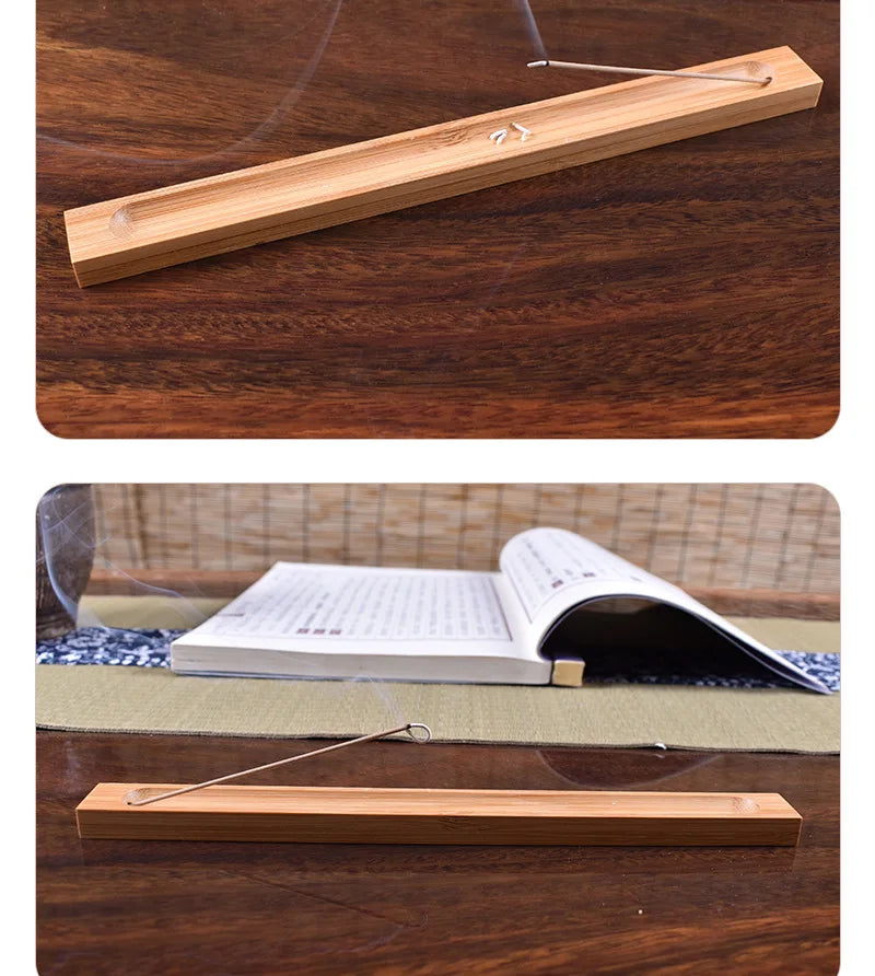 Wood Incense Stick Holder Line Incense Burner Wooden Crafts Sandalwood Coil Base Home Decoration