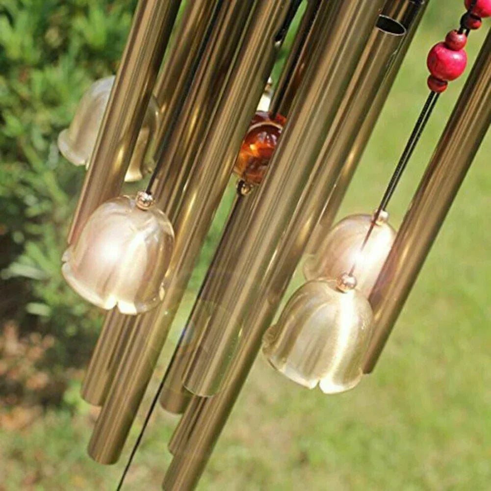 Wind Chime Angel Metal Aluminum Tubes Bell Wind Chime Creative Hollow Home Garden Wall Hanging Decoration Handmade Gift
