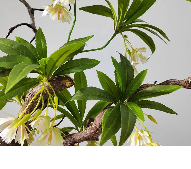 Not Real Plants with Vase Flower Artificial Plants and Flowers for Home Office Artificial Tree Desktop Ornaments