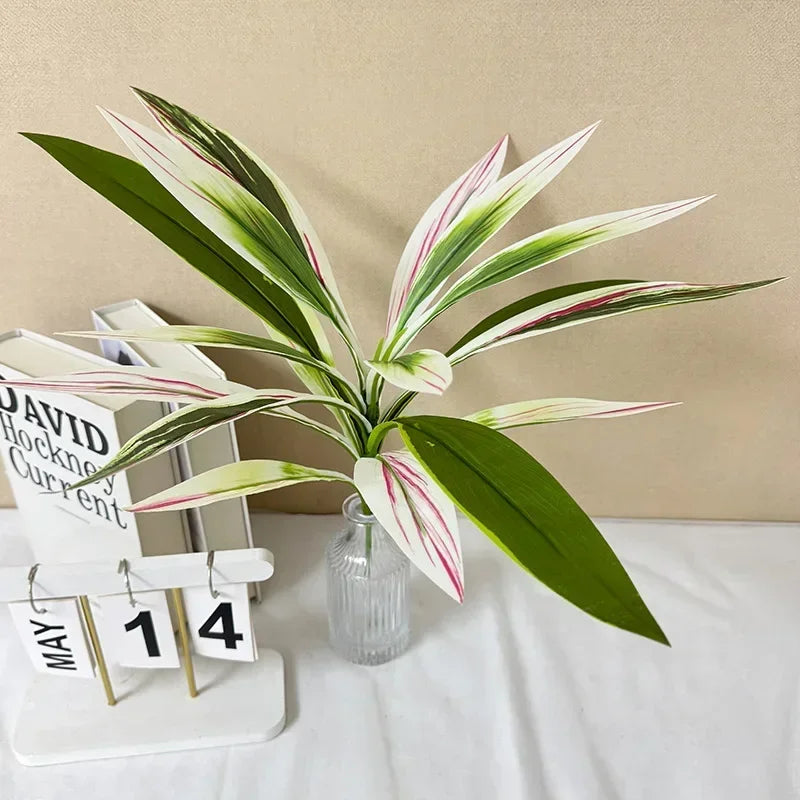 52cm Artificial Green Plant Potted Simulation Foliage for Home Decoration Living Room Table Desktop Green Leaves Interior