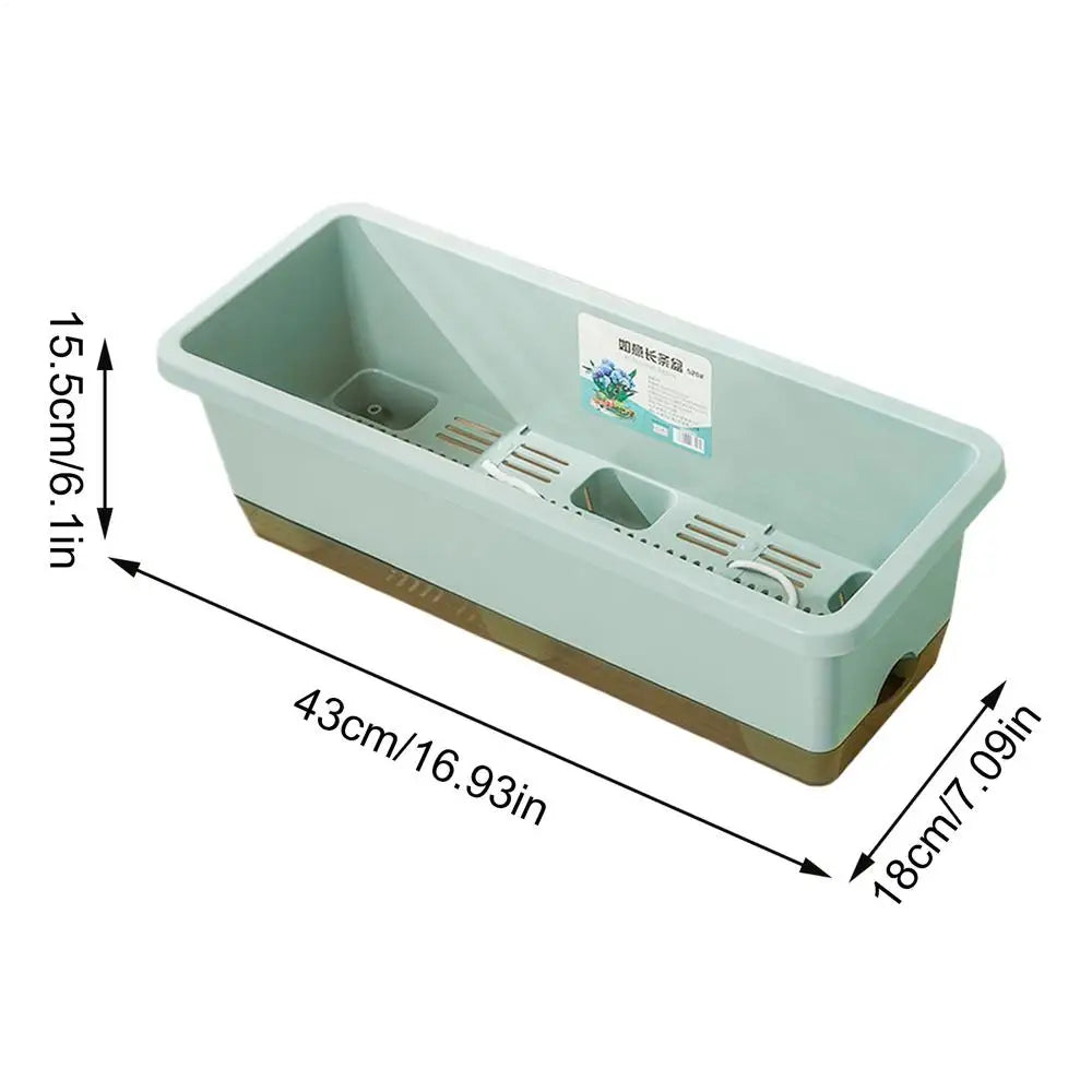 Self-watering planter for indoor and balcony vegetable growing, Suitable for cuttings, seedlings, herbs, African violets