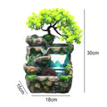 Desktop Small Rockery Simulation Tree Flowing Water Fountain And Rain Scenery for Meditation Yoga Room Creative Decorative