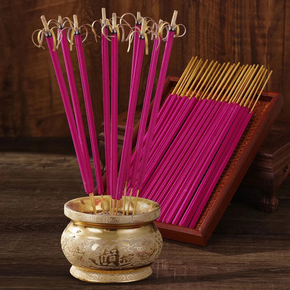 Wealth blooms incense sticks, Smokeless sandalwood for worship Buddha, Indoor bamboo stick incense, Blossoming flowers, 1-3packs