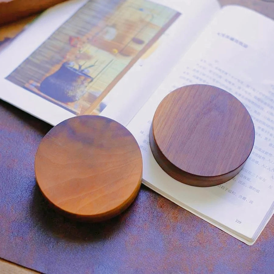 Solid Wood Incense Stick Handmade Tea Ceremony Round Incense Burner Agarwood Tray Holder