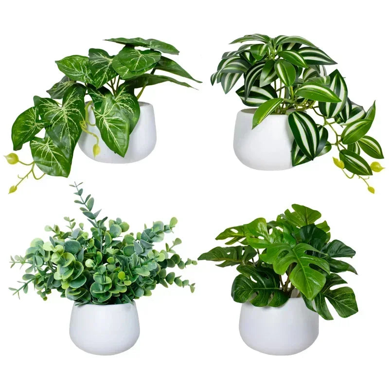 Top Quality Artificial Green Potted Plants for Daily Home Decor Ideal for Windowsills And Desktops