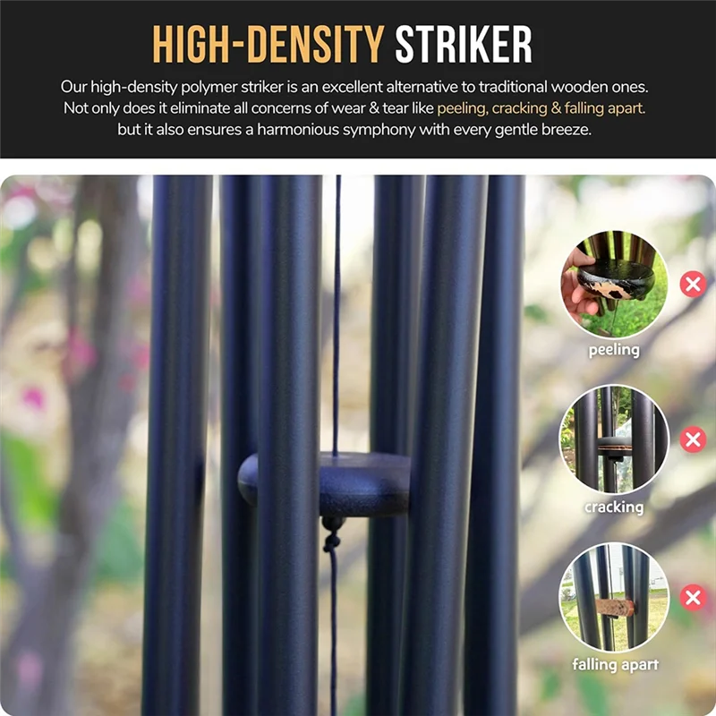 VELIF-Wind Chimes For Outside 3 Replaceable Wind Catchers Wind Chime With Deep Tone,Large Windchime, Windchimes Outdoors