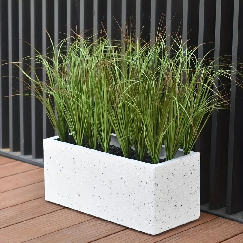 10 PCS Artificial Green Plants- Resin Onion Grass Suitable for Indoor/Outdoor Decoration- Can Used Festive Weddings Decorations