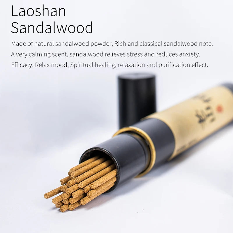 Incense Natural Sandalwood 10CM Home Meditation Purification Stick Purified Air Office Tea Indoor Ceremony Buddha 25Pcs/Box