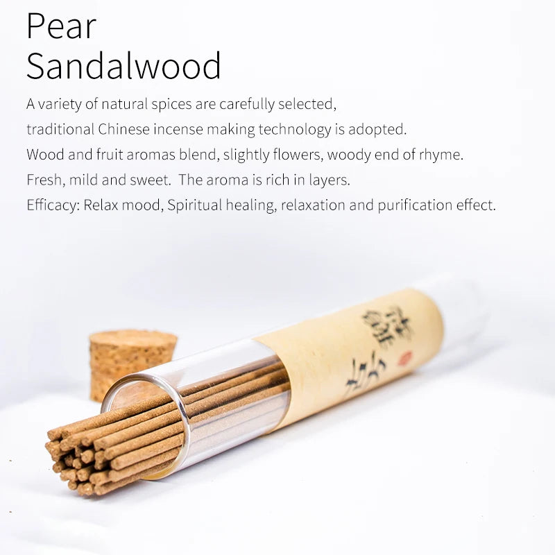 Incense Natural Sandalwood 10CM Home Meditation Purification Stick Purified Air Office Tea Indoor Ceremony Buddha 25Pcs/Box