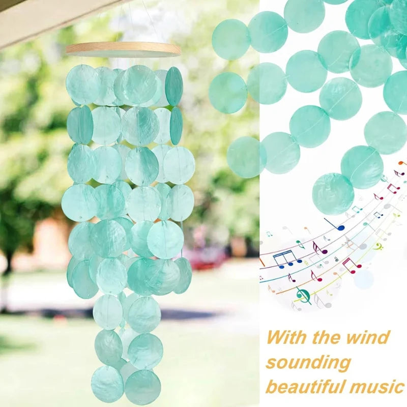 2025 Wonderful Wind Chimes For Outside - Shells Windchime Coastal Style Decor For Indoor/Outdoors, Garden Decor, Great For Women