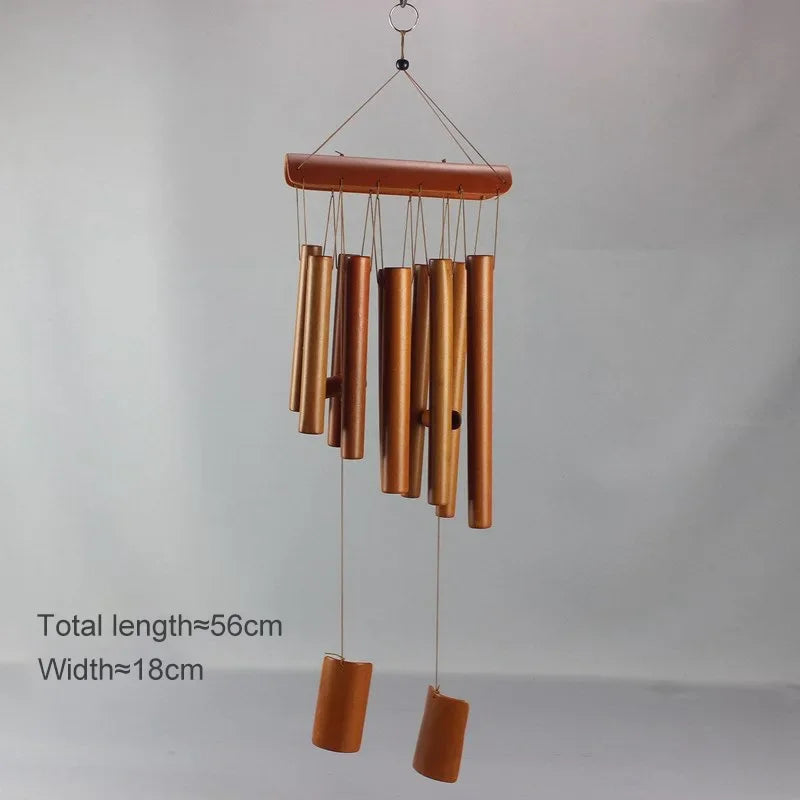 Natural Wind Chimes Handmade Tubes Bamboo Bell Outdoor Yard Garden Windchime Crafts  Indoors Pendant Balcony Home Hotel Decor