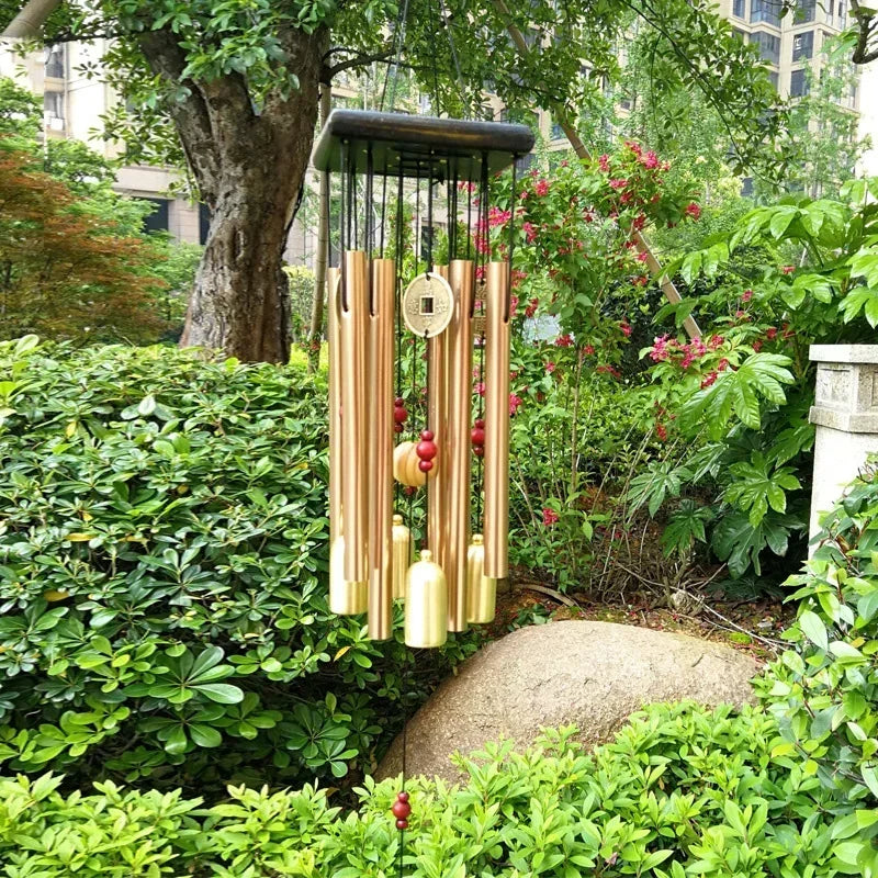 Wind Chime Angel Metal Aluminum Tubes Bell Wind Chime Creative Hollow Home Garden Wall Hanging Decoration Handmade Gift