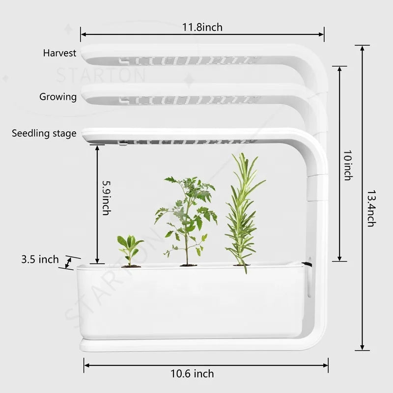 White Indoor Small Home Planter Plant Smart Herb Pot Greenhouse aero Mini Garden Light Gardening Hydroponic Growing Systems