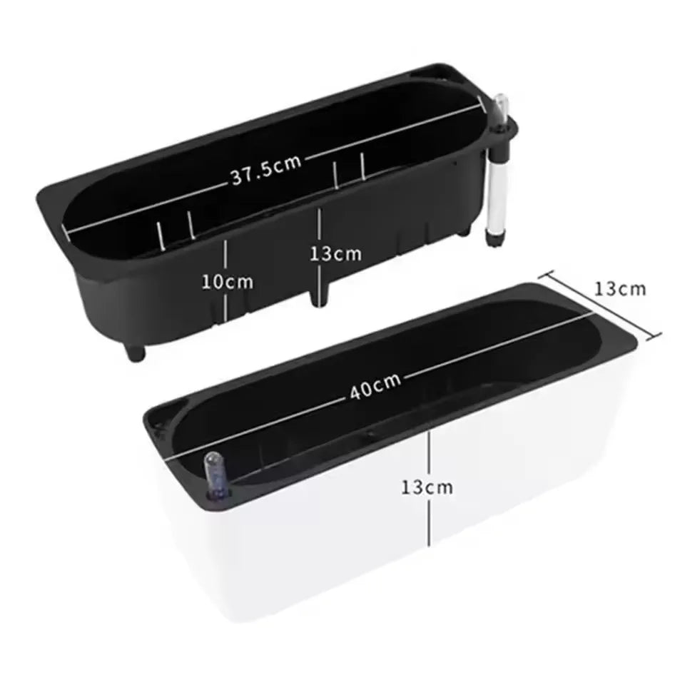 Rectangular Planter Garden Planter with Water Level Indicator Garden Plant Pot Indoor Plants Flowers Planter Decorative Planter