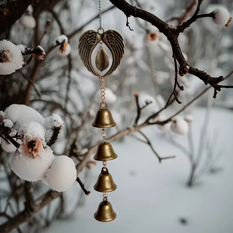 1 Piece Metal Wind Chime, Wrought Iron Hanging Ornament With Chain, Outdoor Garden Decoration, Home Decoration, Bell