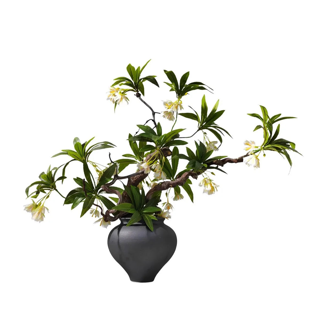 Not Real Plants with Vase Flower Artificial Plants and Flowers for Home Office Artificial Tree Desktop Ornaments
