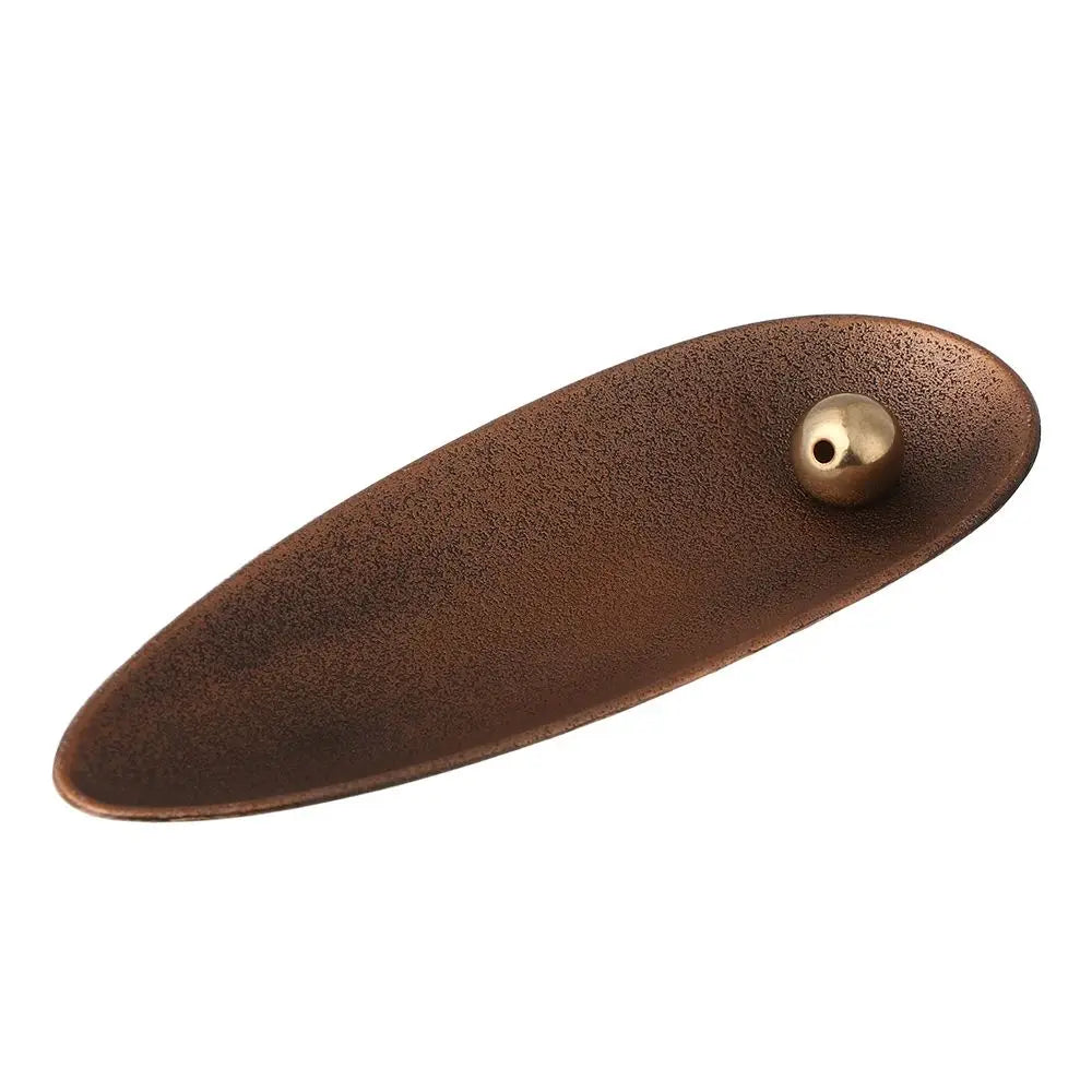 Incense Stick Holder for Sticks Japanese Style Healing Incense Burners with Ash Catcher Vintage Bronze Censer Rack 5.5 Inches