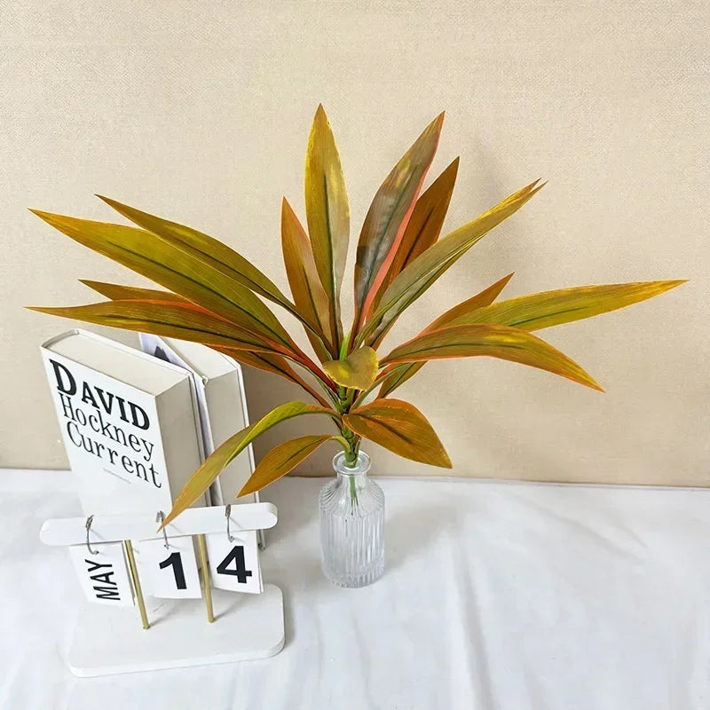 52cm Artificial Green Plant Potted Simulation Foliage for Home Decoration Living Room Table Desktop Green Leaves Interior