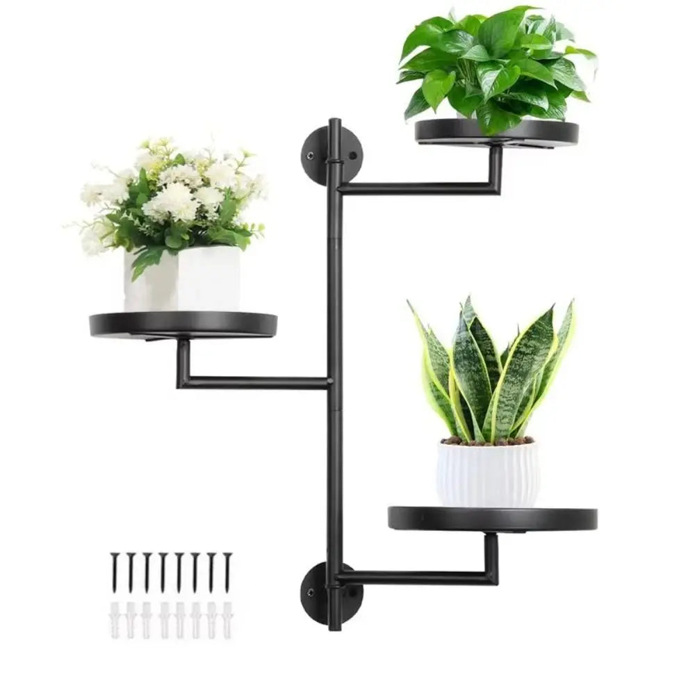 Green Plant Potted Rotating window plant stand Waterproof Simple Three layers of plant support Creative Indoor plant shelf Home