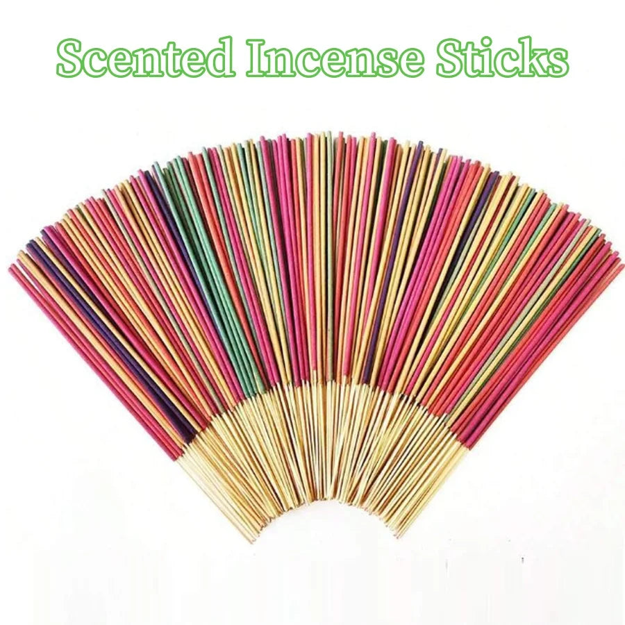30-240pc Aromatherapy Incense Sticks 7 Natural Fragrances Lavender Jasmine Ocean Rose Sakura Incense Burner for Yoga Meditation
