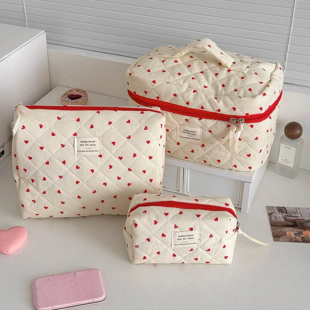 Fashion Ins Black Flower Women Quilting Bags Handbag Travel Organizer Cosmetic Makeup Storage Pouch Portable Zipper Tote Bag