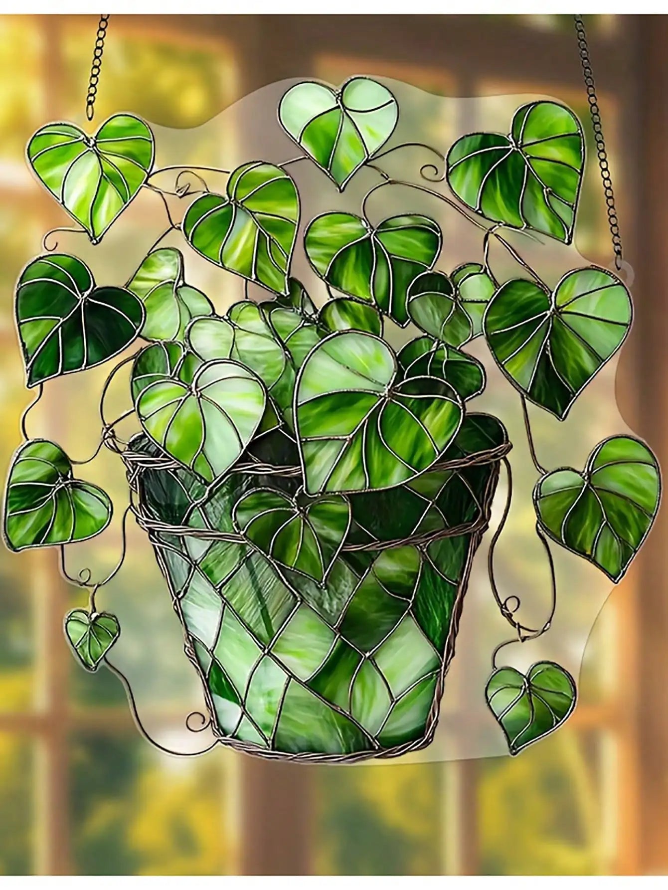 1 piece of green leafy plant sunshade, plant wall art, plant enthusiast gift, indoor garden decoration, home decoration