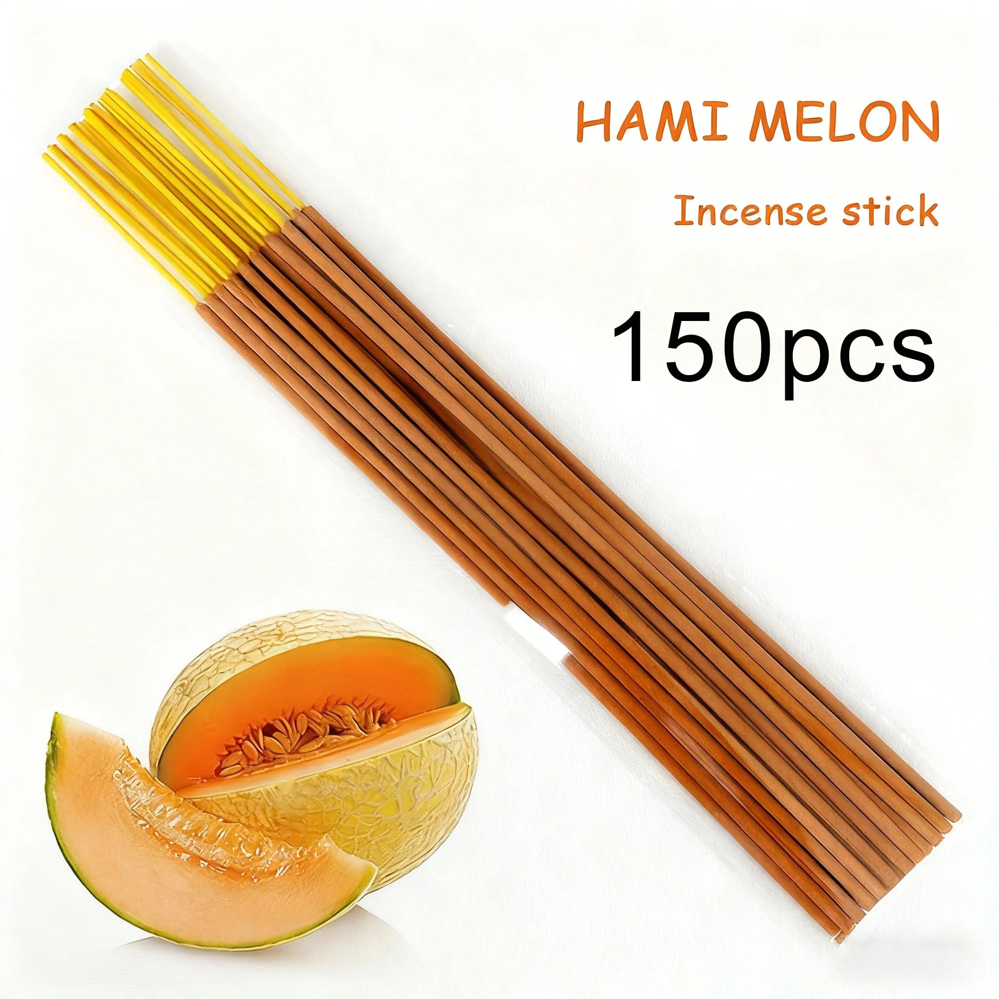 150 High-Quality Handmade Fruit-Flavored Incense Sticks, Strawberry, Peach, Watermelon, Cantaloupe, Orange, Grapefruit, with a Burning Time of up to 45 to 60 Minutes Suitable for Courtyards, Meditation, Fitness, Yoga, Hotels,
